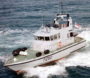 Den britiske patruljebåd Dasher