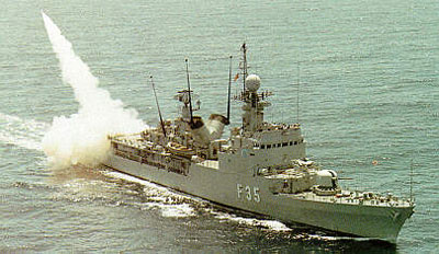 Den spanske fregat Cazadora