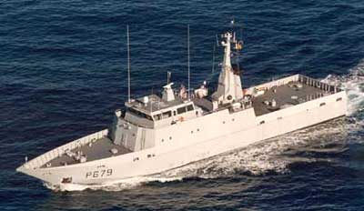 Det franske patruljeskib Grebe