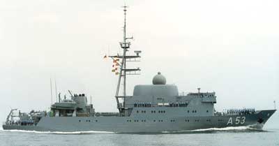 Det tyske efterretningsskib Oker