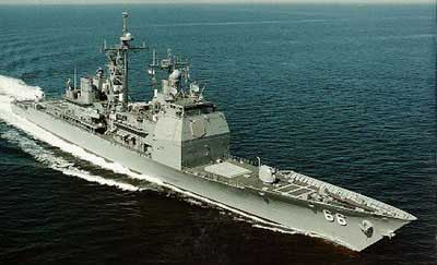 Den amerikanske krydser USS Hue City