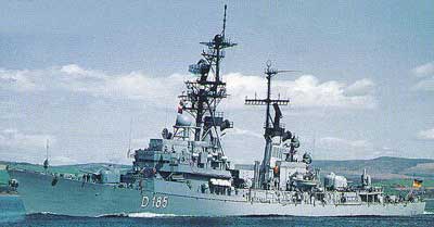 Den tyske destroyer Ltjens
