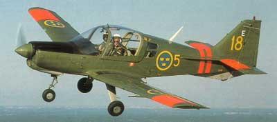 Bulldog træningsfly fra det svenske luftvåben