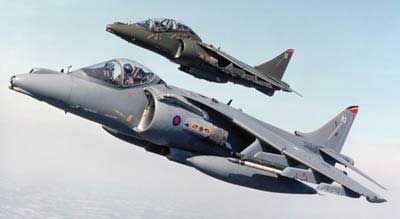 2 Harrier GR.7 fra det britiske luftvben RAF