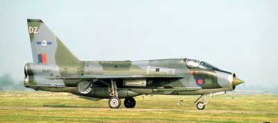 Lightning jagerfly fra RAF