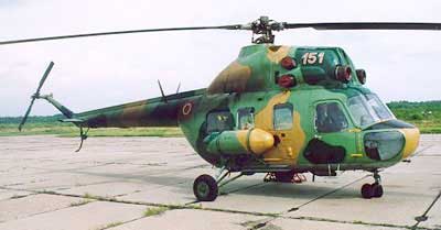 Mi-2 helikopter fra luftvåbnet i Litauen