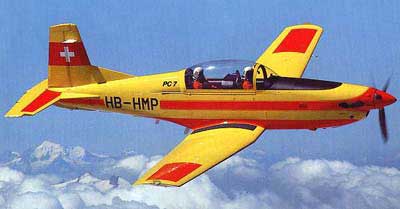 PC-7 Turbo Trainer fra Schweiz' luftvåben