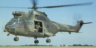 Puma helikopter fra Royal Air Force