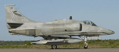 A-4AR Skyhawk kampfly fra det argentinske luftvåben