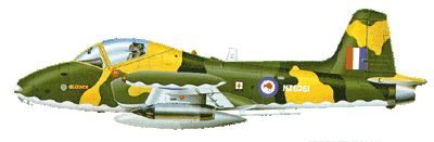 Strikemaster angrebsfly fra luftvåbnet i New Zealand