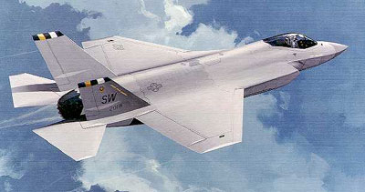 Tegning af Lockheed Martin X-35 (Joint Strike Fighter)