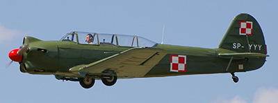 Udfaset Yak-18 træningsfly fra det polske luftvåben