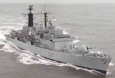 Den engelske destroyer Newcastle