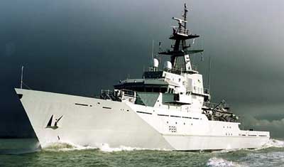 Det britiske patruljeskib Tyne