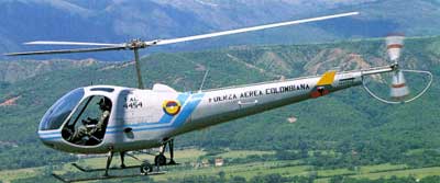 Enstrom F28F helikopter fra det colombianske luftvåben