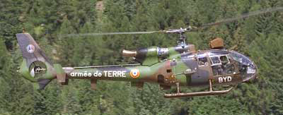 Gazelle helikopter fra den franske hr