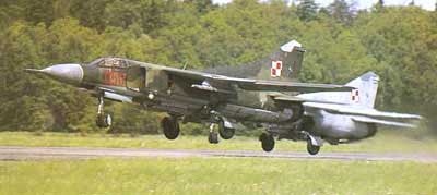 MiG-23MF Flogger jagerfly fra det polske luftvåben