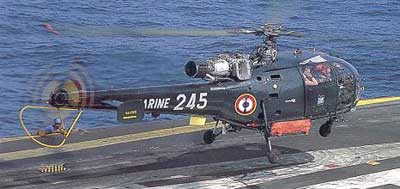 SA 316B Alouette III fra den franske flåde
